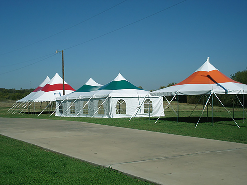 20' wide high peak party tents
