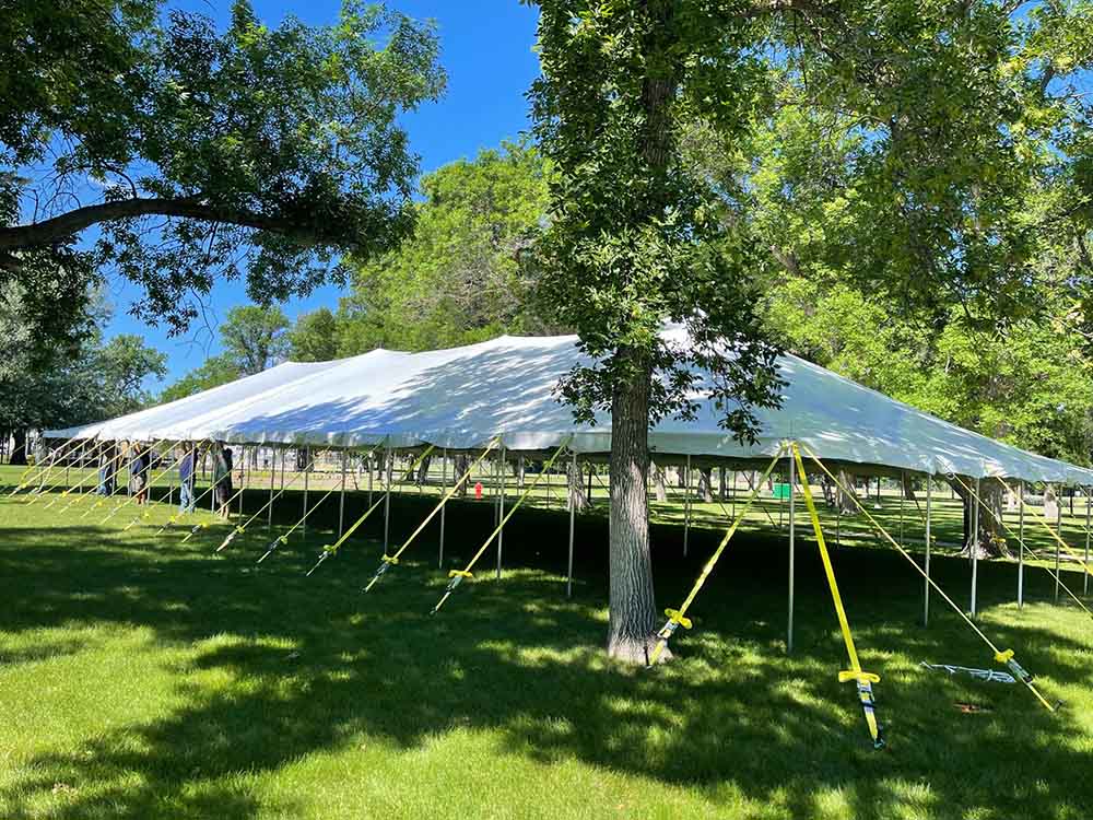 40x100 pole type party tent