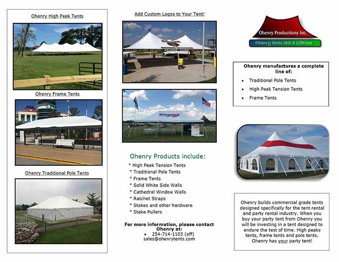 Party tent brochure